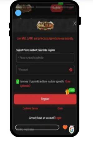M66 register login image