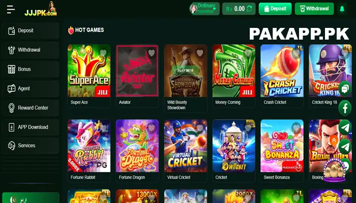 Online gaming platform with various games