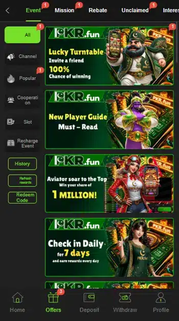 PKR FUN Game OFFERS