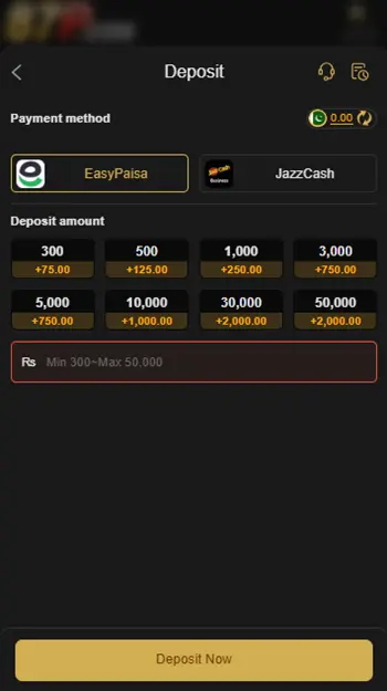 87P Game DEPOSIT