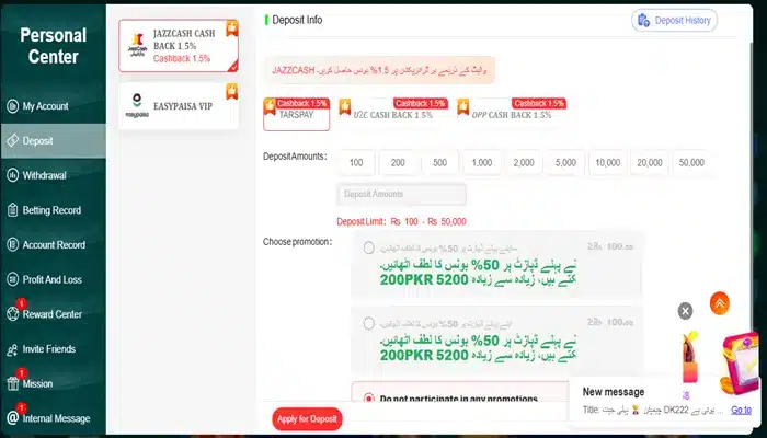 Dk 222 Game Deposit