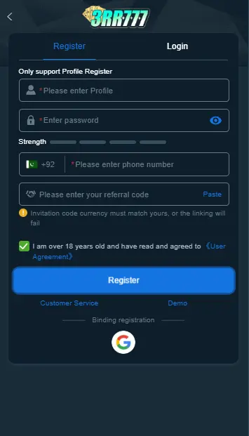 3rr777 Game REGISTER