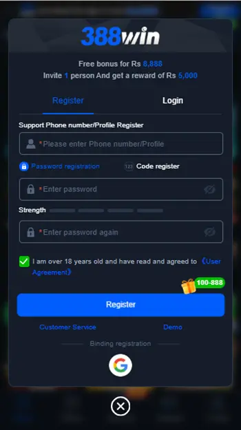 388Win Game Register