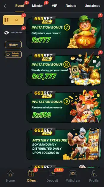 663Bet Game OFFERS