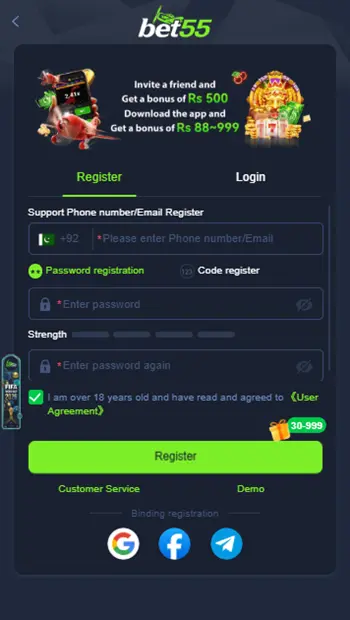 Bet55 Game REGISTER