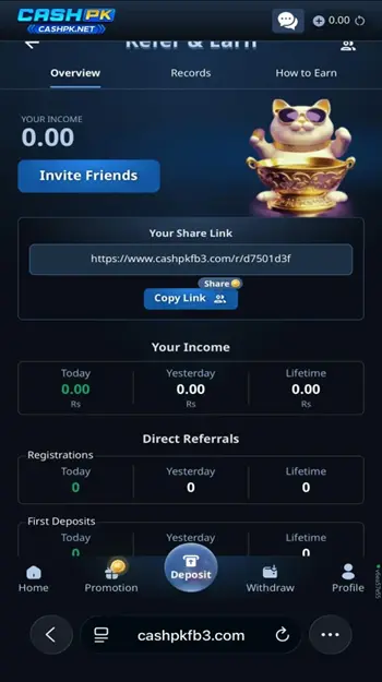 CashPK Game RERERRAL