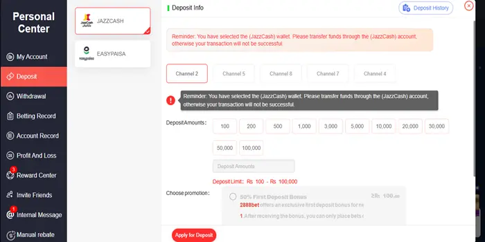 2888Bet Game DEPOSIT