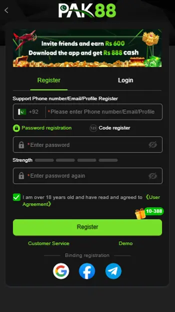 Pak88 Game REGISTER