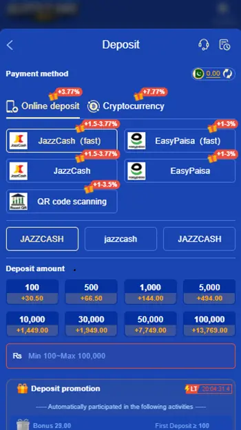 SlotStake Game Deposit