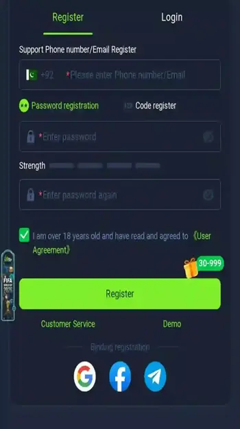 SK F777 Game REGISTER